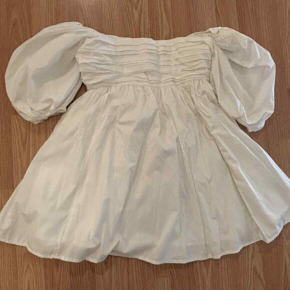 Abercrombie & Fitch Emerson Poplin Puff Sleeve Mini Dress NWT - Picture 5 of 9